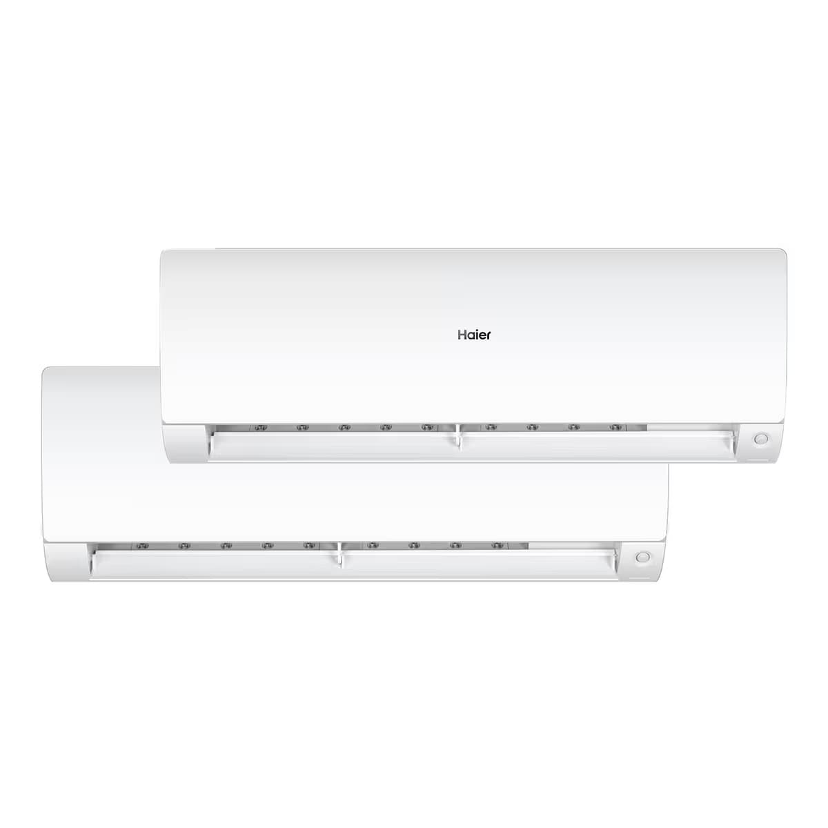 Aire acondicionado Multisplit 2x1 Haier Inverter con 2.236 frig/h + 3.010 frig/h Flexis - 25+35 LUVi Blanco