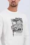 Harlem Camiseta Manga Larga Hombre Blanco