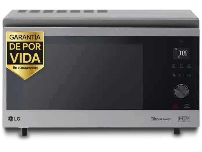 Microondas con horno - LG MJ3965ACS, 39 L, 4 en 1, Horno, Grill, Multifunción