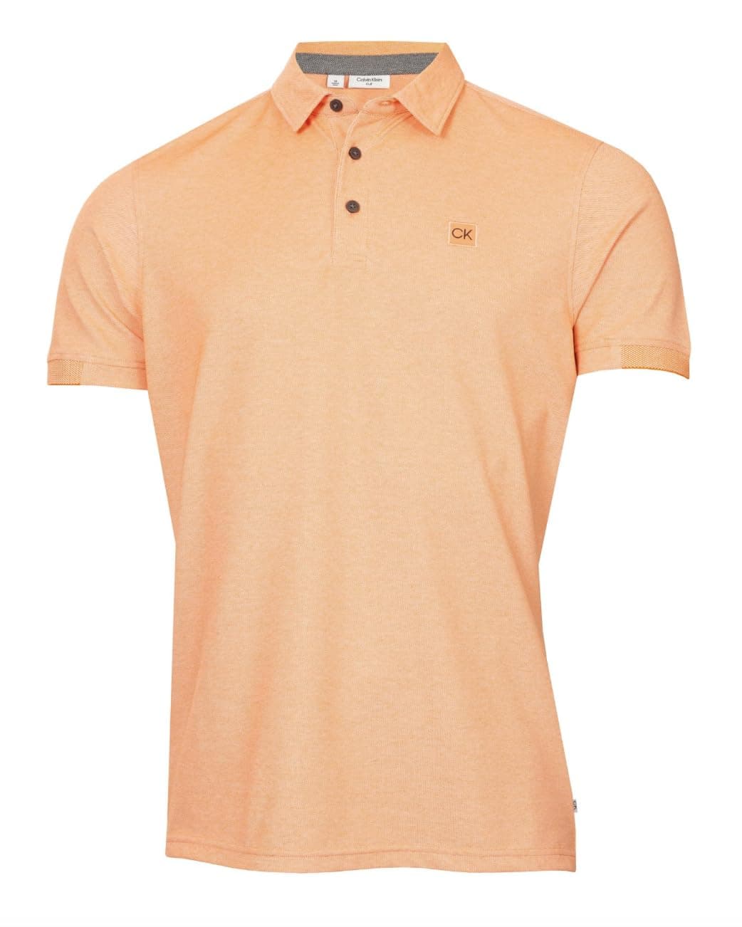 Calvin Klein Polo Golf Talla L Hombre Naranja