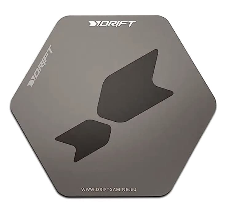 Alfombrilla gaming - Drift Gaming Floorpad, Vinilo, Lavable, Hexagonal, 100 cm, Resistente al agua