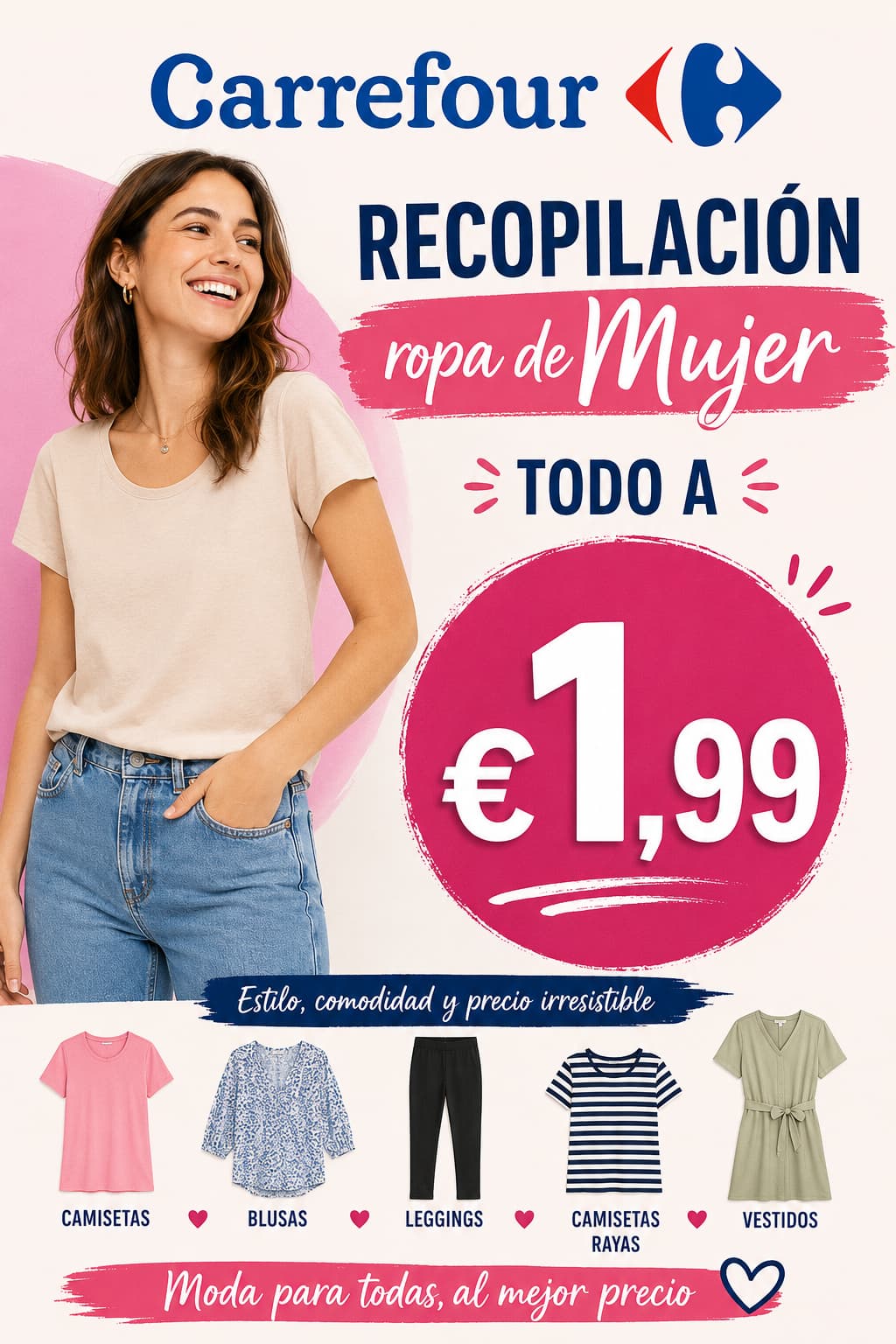 Recopilación ropa de Mujer Carrefour - TODO A €1,99