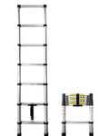 Escalera Telescópica de Acero Galvanizado Plegable y Extensible | Desde 2,0 m Hasta 4,4 m | Certificación EN131