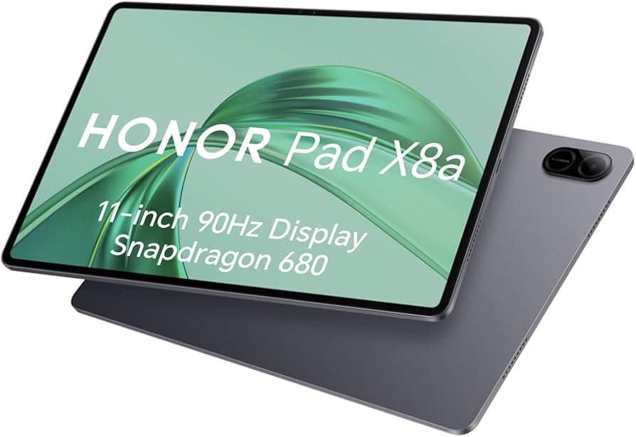 HONOR Pad X8a - 4/64GB, Ampliable hasta 1TB, 11" con 90Hz, 8300mAh, Snapdragon 680, Android 14, WiFi - Tablet HONOR