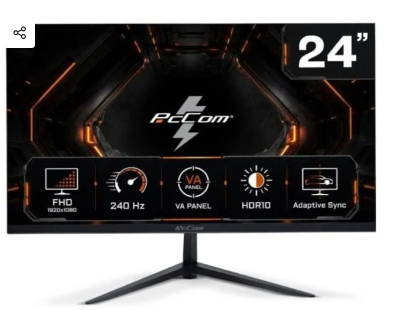 Monitor Gaming PcCom Elysium 24″ VA Full HD 240Hz 1ms Adaptive Sync HDR10