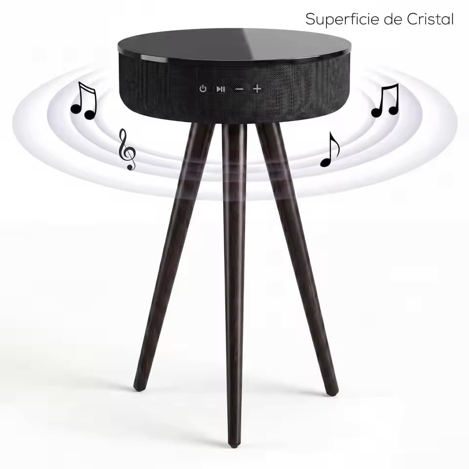 Mesa auxiliar con altavoz 30W, Bluetooth, base de carga 2200mAh TD Systems
