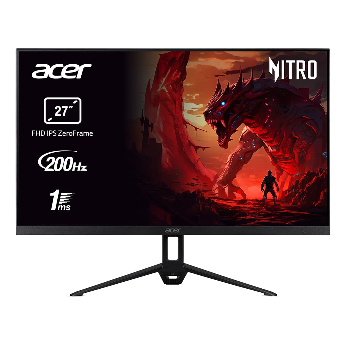 Monitor Pc Gaming 69cm (27") Acer Nitro KG273X1bmipx, 200 Hz Full HD ZeroFrame IPS, HDR10, FreeSync Premium Negro
