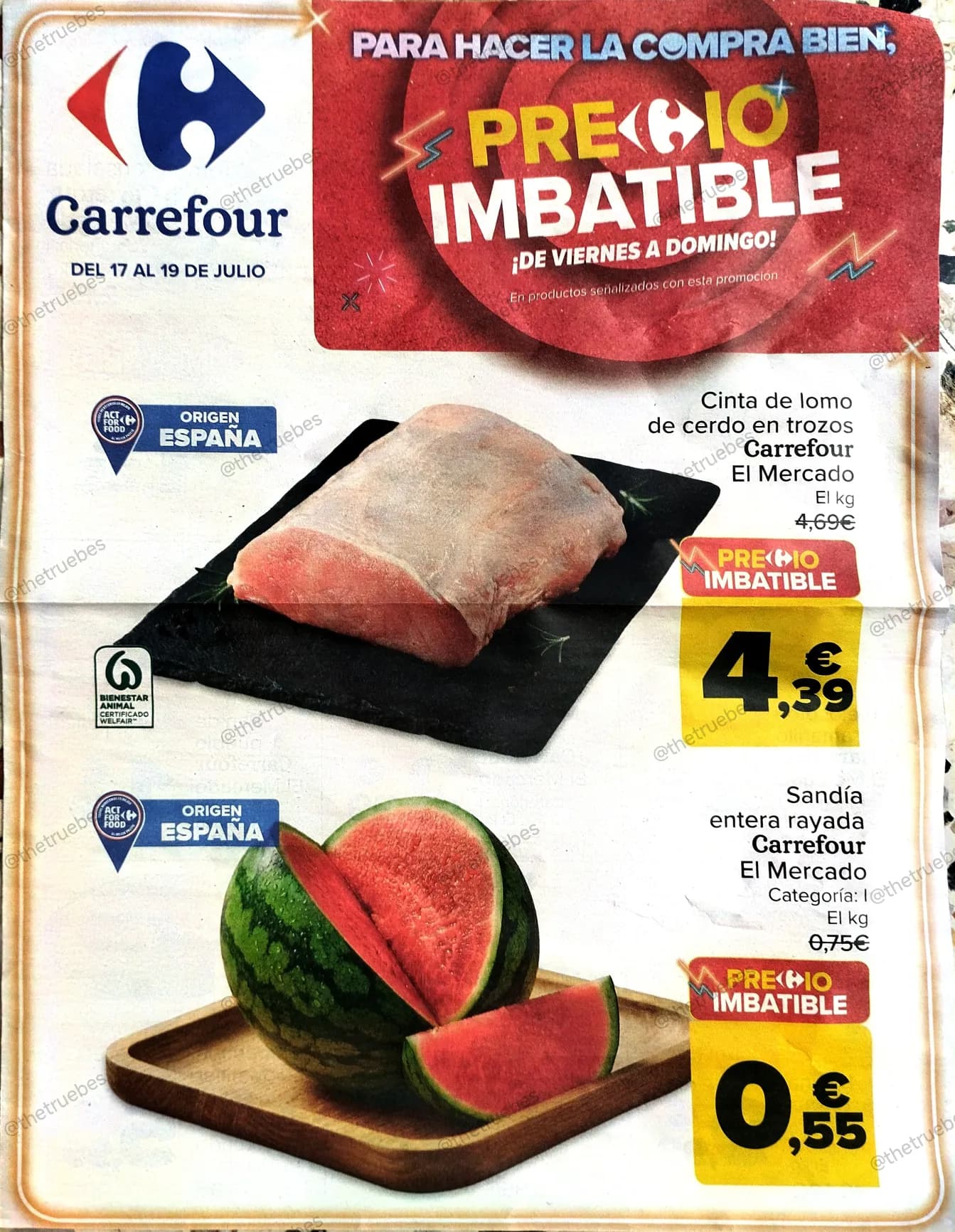 Folleto Carrefour 17 al 19 de julio Precio Imbatible