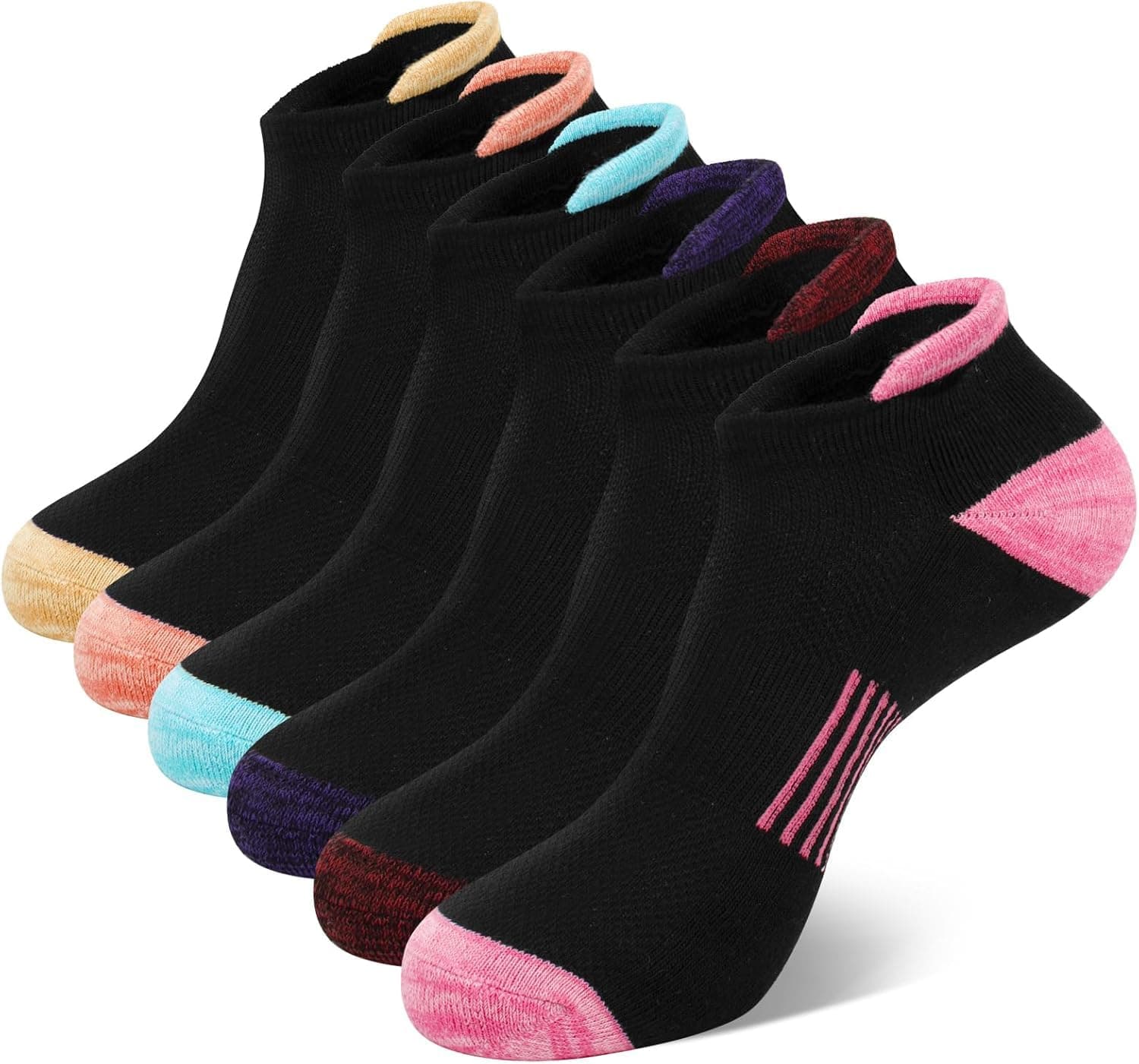 Calcetines Deportivos 6 Pares, Calcetines de Algodón Transpirables. Tres modelos