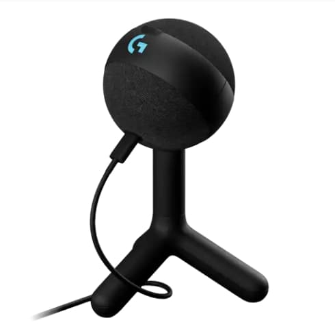 Micrófono - Logitech G Yeti Orb, Gaming, RGB Lightsync, Personalizable, USB, Windows-Mac, Cápsula de micrófono condensador, Negro