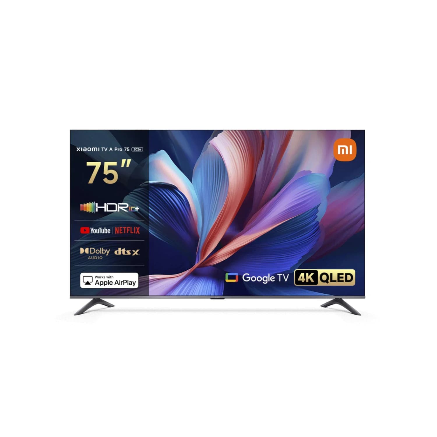 Smart TV QLED 75'' (190,5 cm) Xiaomi L75MB-APEU con IA, 4K UHD, 60 Hz, Dolby Audio, DTS-X, DTS Virtual: X support