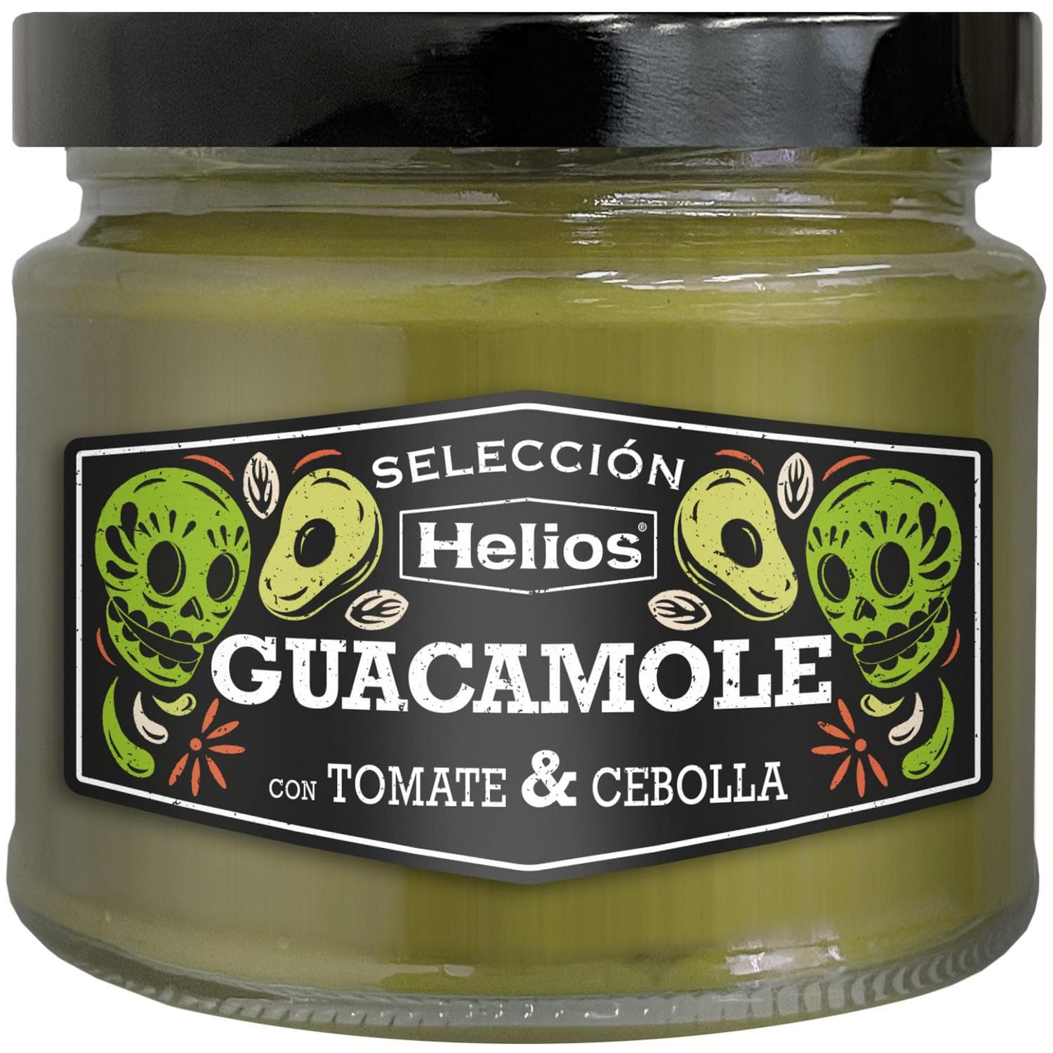 Carrefour Acumula el 100% en Salsa guacamole con tomate y cebolla Selección Helios tarro 290 g.