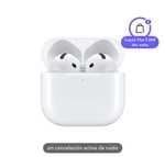 Apple AirPods 4 Auriculares inalámbricos, sin Cancelación Activa de Ruido, Bluetooth 5.3, Audio espacial personalizado, Chip H2,