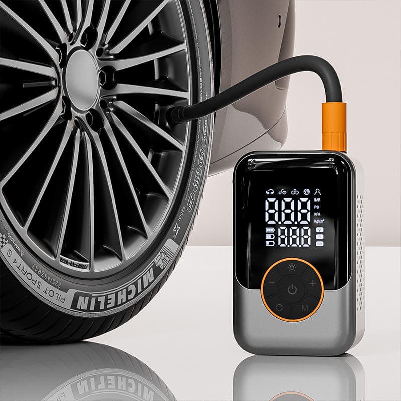 Compresor de Aire Inalámbrico 150 PSI con Pantalla Digital, Batería 5200 mAh y Luz LED (cuentas nuevas)