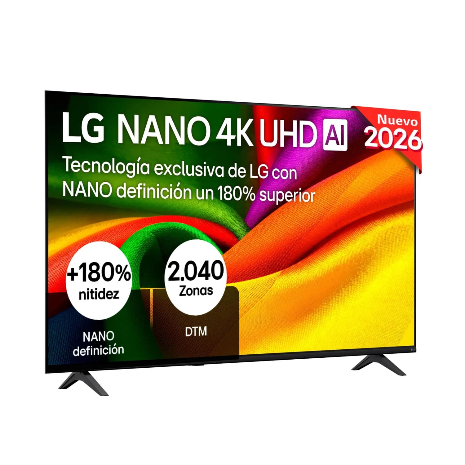Smart TV NanoCell 55" (139,7 cm) LG 55NU8E0B3LA con IA, 4K UHD, 60 Hz, Procesador Inteligente a7 AI Processor 4K Gen9, Dolby Digital Plus