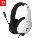 Turtle Beach Airlite Fit Auriculares con Cable para Juegos en Blanco y Negro - con Licencia Oficial para los Nintendo Switch 2