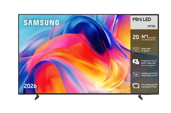 Samsung TU50M73HAU MiniLED 50" (Smart TV de 127 cm con tecnología MiniLED, escalado Inteligencia Artificial, 4K UHD, OTS Lite y Q-Symphony)