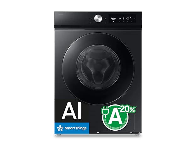 Lavadora Samsung Bespoke AI 9Kg Autodosificación Clase A Negra (WW90DB7U94GBU3) por 476,10€ (PVP: 899,01€) con cupón