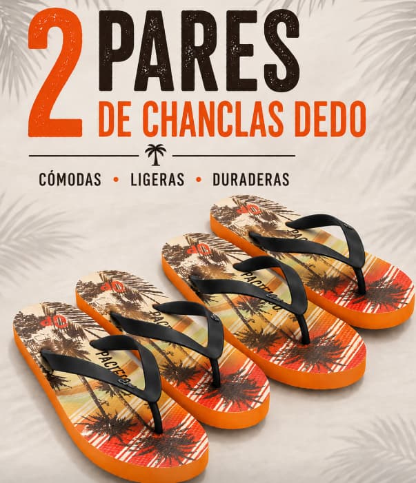 2 pares Chanclas Dedo pra Hombre up marina tallas de 40 a 44