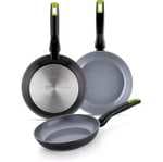 Monix Eco Nature - Set 3 Sartenes, Lote 18, 22 y 26 cm,