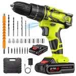 Taladro de Impacto 21V con 1 Batería, Accesorios y Maletín