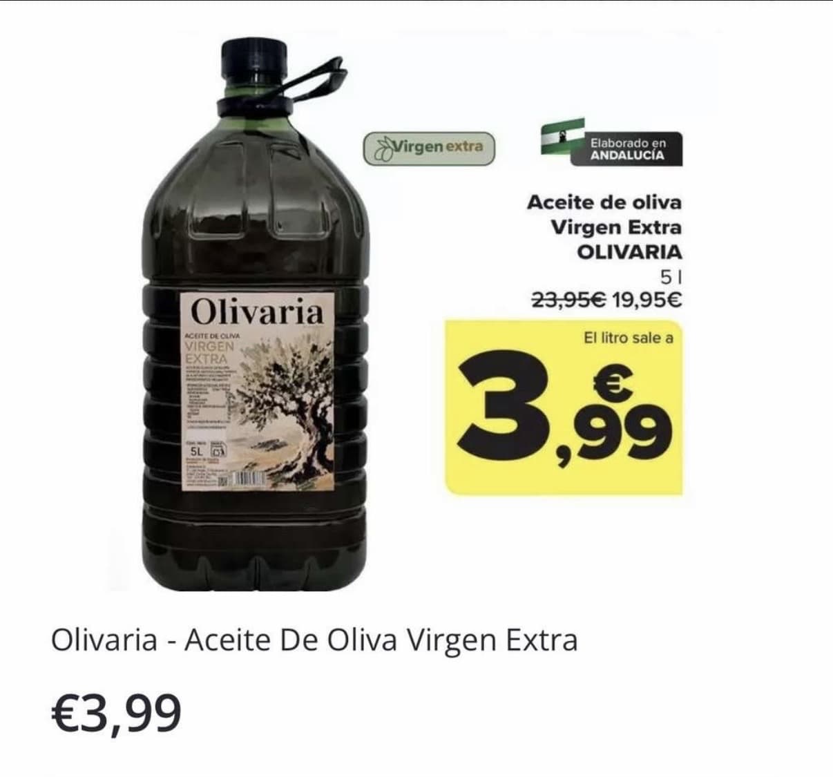 Aceite de Oliva Virgen Extra OLIVARIA