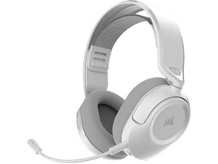 Auriculares gaming - Corsair HS35 V3, Inalámbricos, 30h autonomía, Transductores de neodimio de 50 mm, Multiplataformas, Blanco