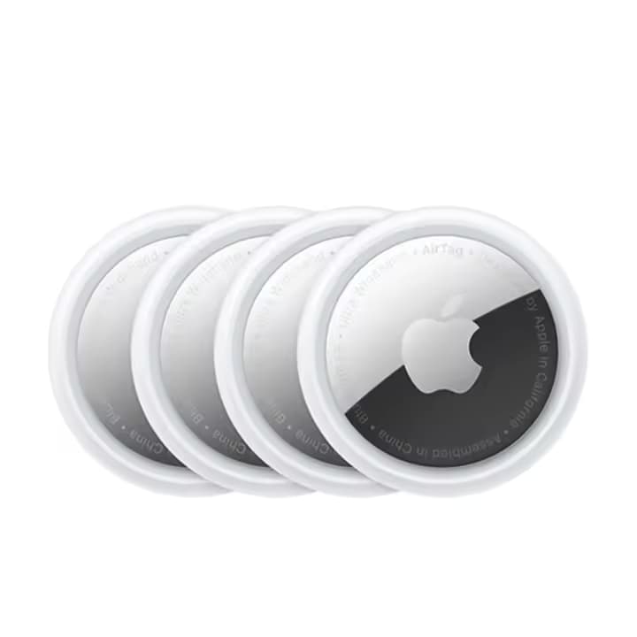 Apple AirTag, Rastreador inteligente, Paquete de 4, Compatible con iPhone o iPad, IP67 Resistencia a salpicaduras, agua y polvo