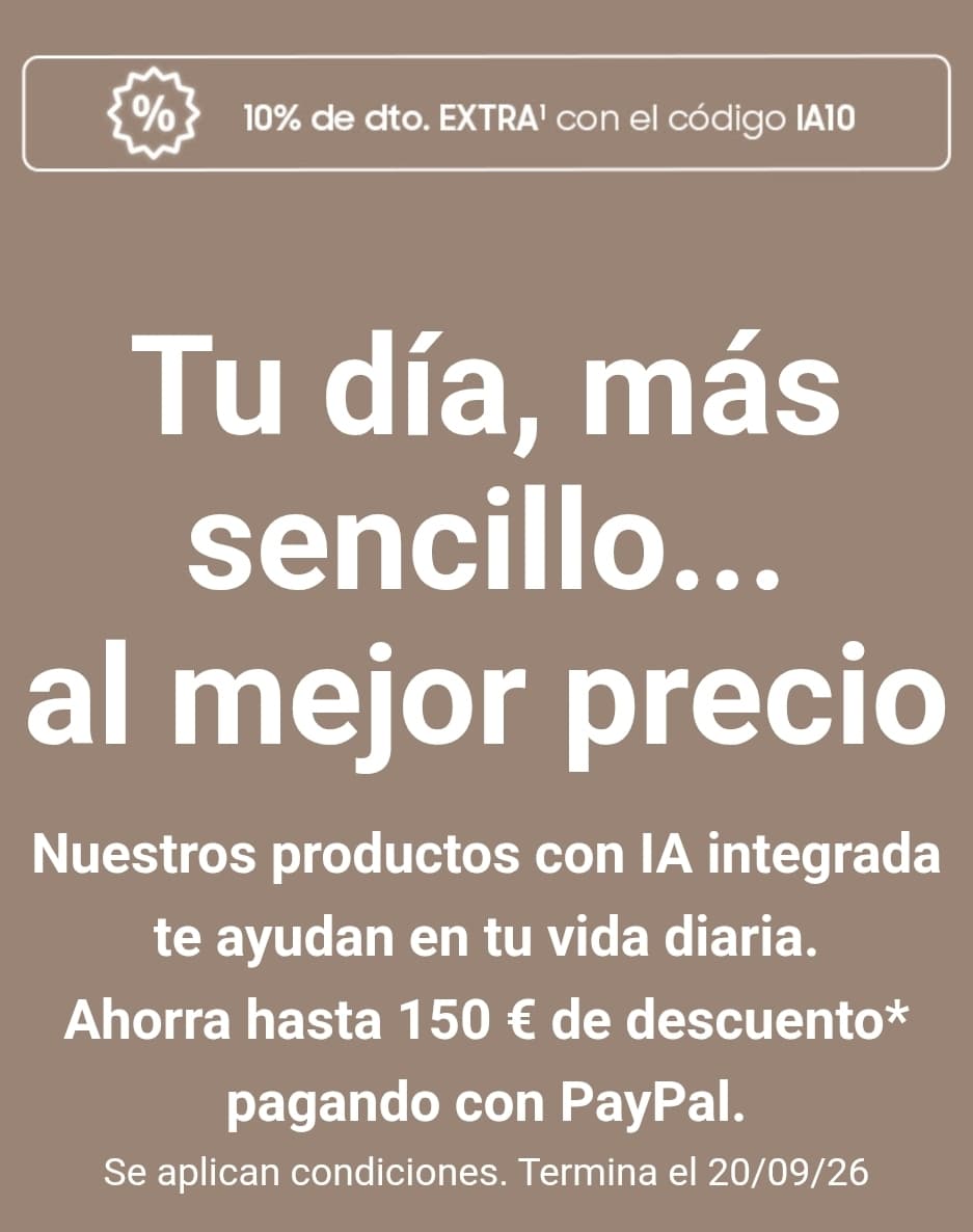 10% en todo Samsung +150€ descuento pagando con Bizum