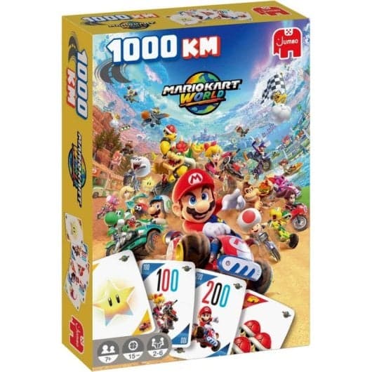 Juego de Cartas 1000 KM Mario Kart (Jumbo, de 2 a 6 Jugadores)