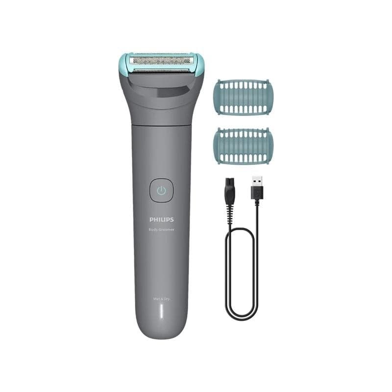 Afeitadora Philips Bodygroom BG3480/15 (80 min batería, 100% impermeable seco y mojado, cabezal hipoalergénico, 2 peines, PcComponentes)