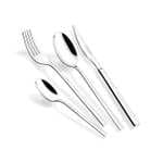 MONIX Amalfi | Set 24 piezas de cubiertos con cuchillo chuletero, Acero Inoxidable 18/0