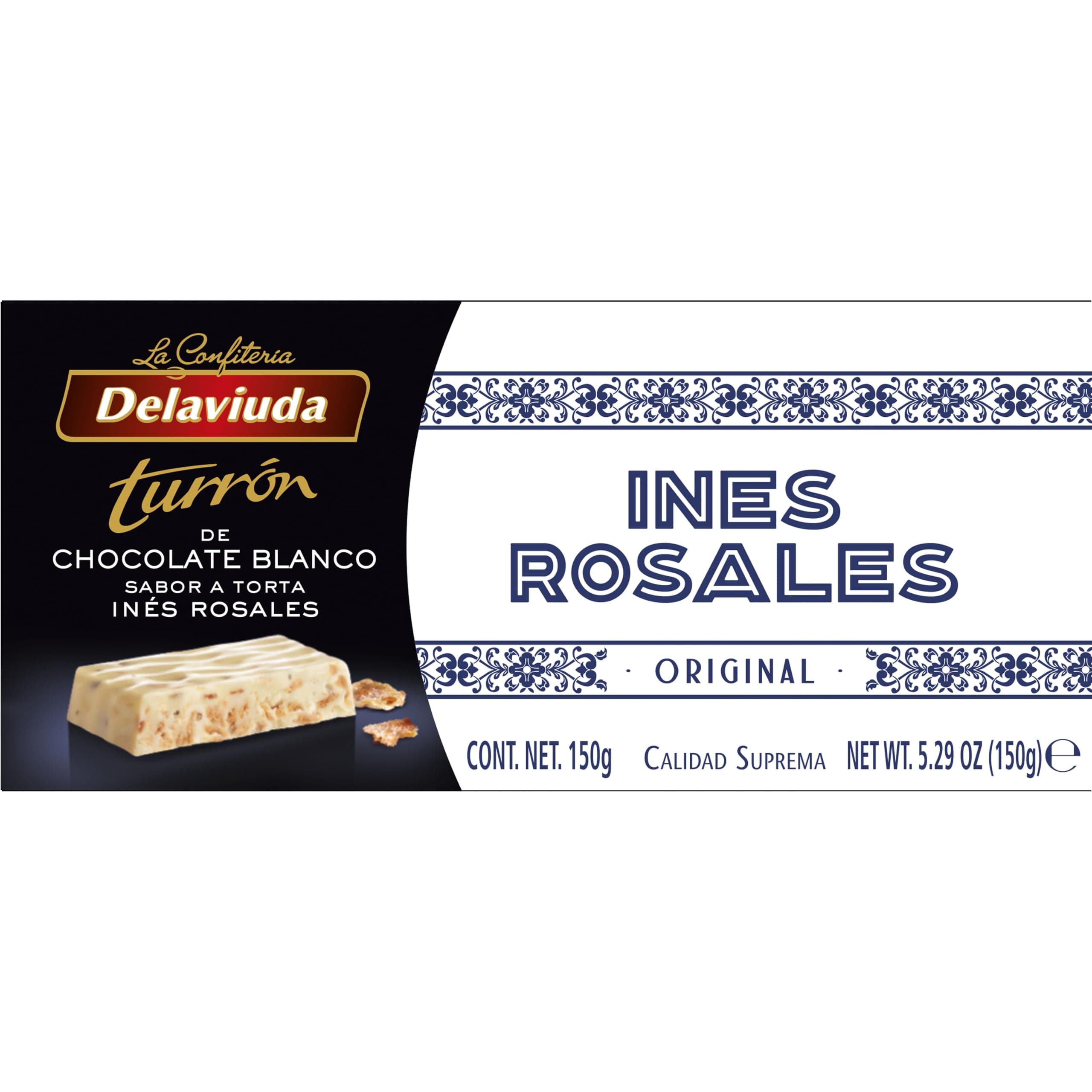 Delaviuda, Turrón Chocolate Blanco Inés Rosales