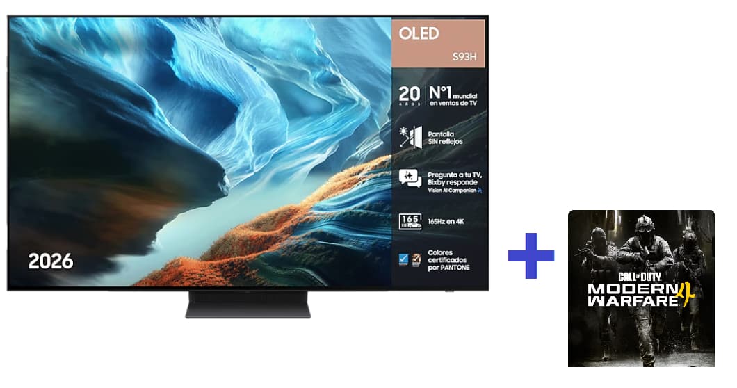Samsung TV 48" OLED S93H 4K Sin reflejos 165Hz (2026) + Juego Call of Duty: Modern Warfare 4 //42" a 764€ // Desde la web estudiantes a 806€