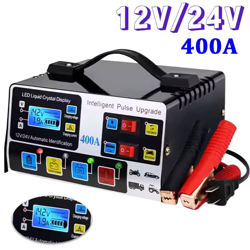 Cargador de Batería de Coche 400A 12V/24V 220W