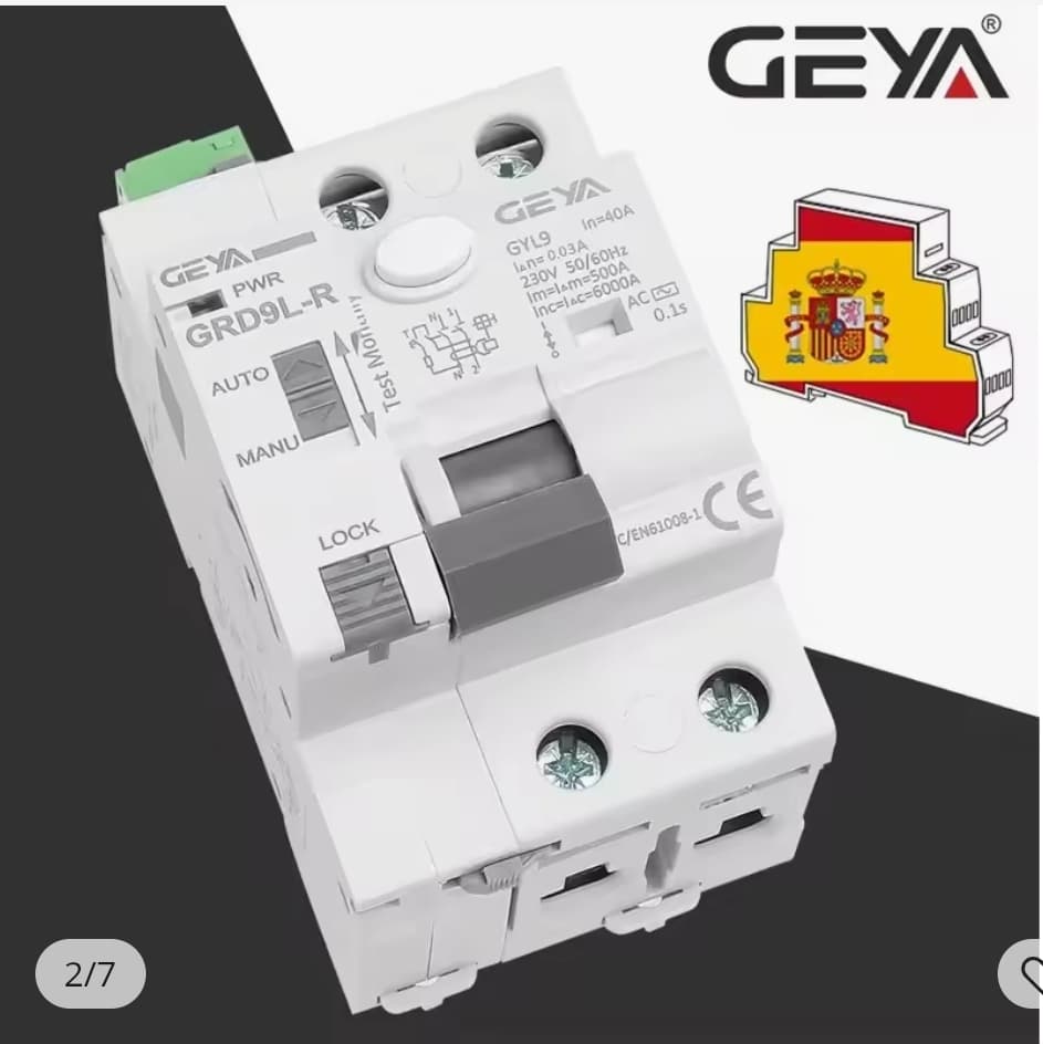 Dispositivo de Reconexión Automática RCCB, Interruptor de Circuito 2P 40A 0.03A