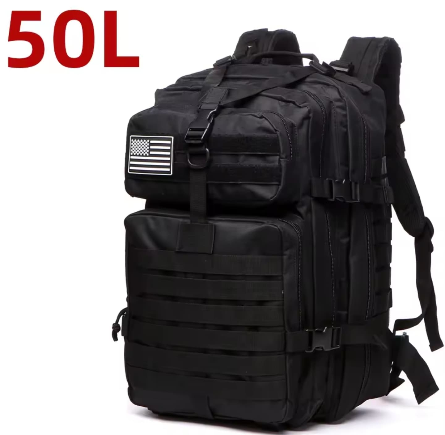 Mochila 50L Nylon resistente impermeable deportes tácticos Trekking pesca caza Camping senderismo bolsa mochila mochilas al aire libre