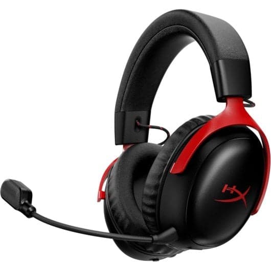 Auriculares HyperX Cloud III S Wireless 2.4GHz/Bluetooth con micrófono y audio espacial Negro/Rojo, y solo negro