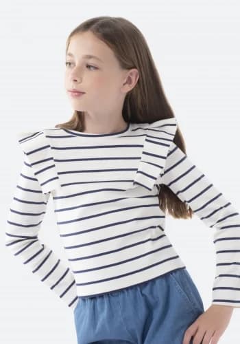 Camiseta rib a rayas de Niña TEX (2 colores, varias tallas de 3 a 14 años, recogida en tienda gratuita)