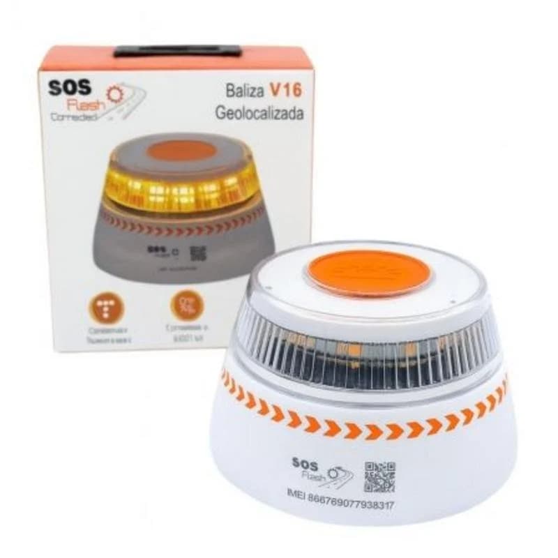 Baliza SOS FLASH V16 Connected Homologada DGT Geolocalizada