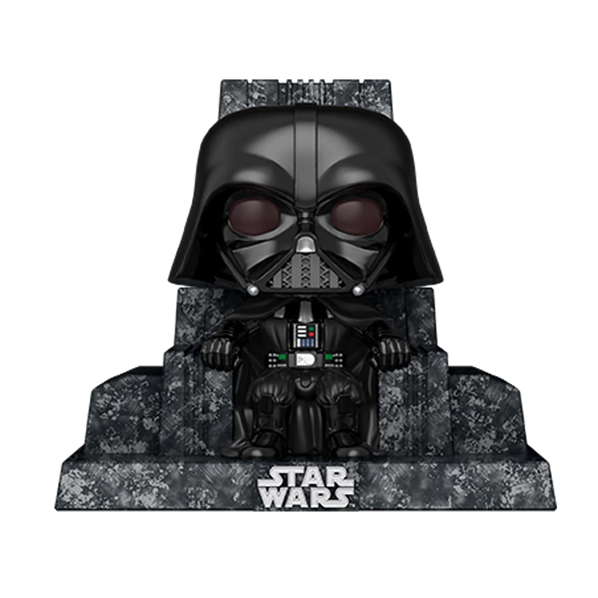 Funko POP! Deluxe Star Wars Dark Side Darth Vader en su trono 745 – Figura de vinilo de 11 cm, caja con ventana, colección Dark Side