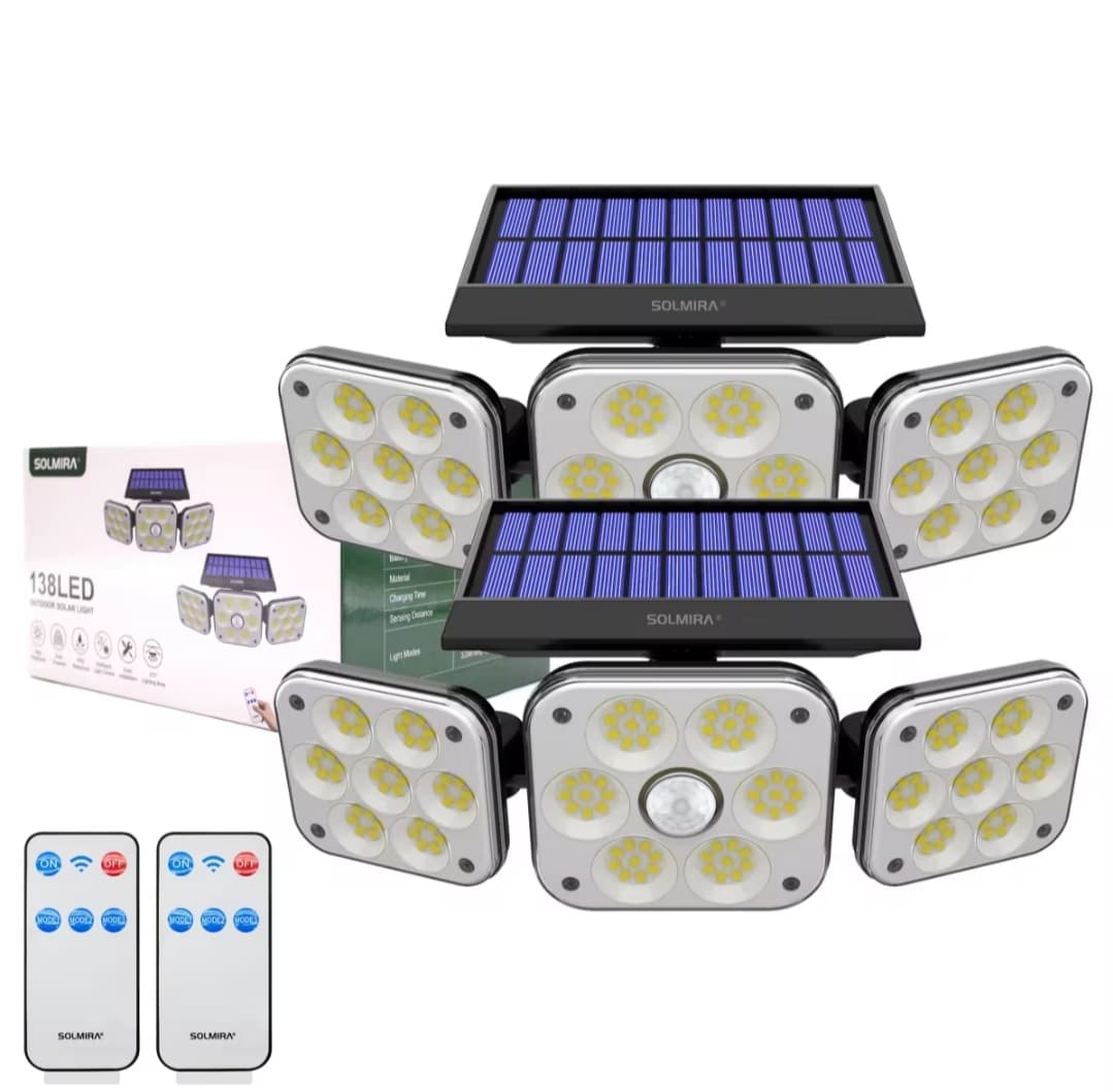 2 Apliques solares LED de pared