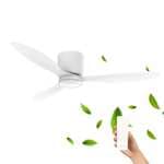 Mellerware - Ventilador de Techo Brizy Bright MINIMAL 40 W 6 Velocidades Ultra silencioso 3 Aspas 132 de Diámetro Mando a Distancia