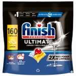 Finish Ultimate 160 Pastillas Limon para Lavavajillas (Formato 2x80 Pastillas) Limpieza y Brillo Intensivos