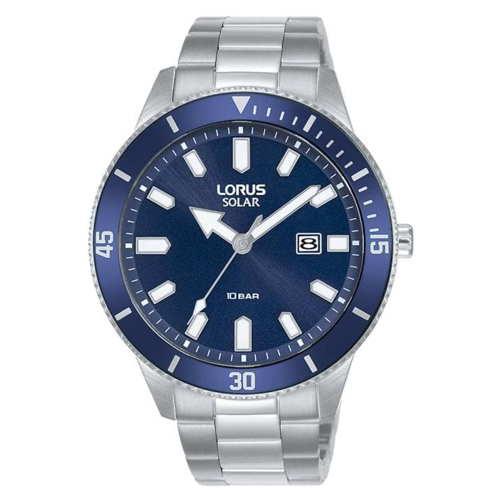 Reloj solar Lorus (Grupo Seiko) de acero y 10 BAR