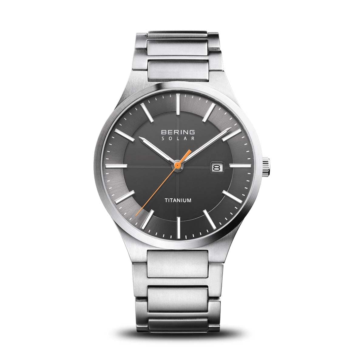 BERING 15239 Reloj Solar con caja de titanio 39mm | Brazalete de Titanio | Cristal Zafiro, 10ATM | + Modelos