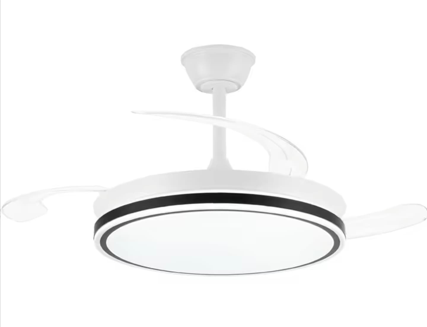 Ventilador de Techo con Luz LED 72W, Motor DC Silencioso, Aspas Retráctiles, 6 Velocidades, Luz Cálida, Día y Fría (3000K-4000K-6000K)