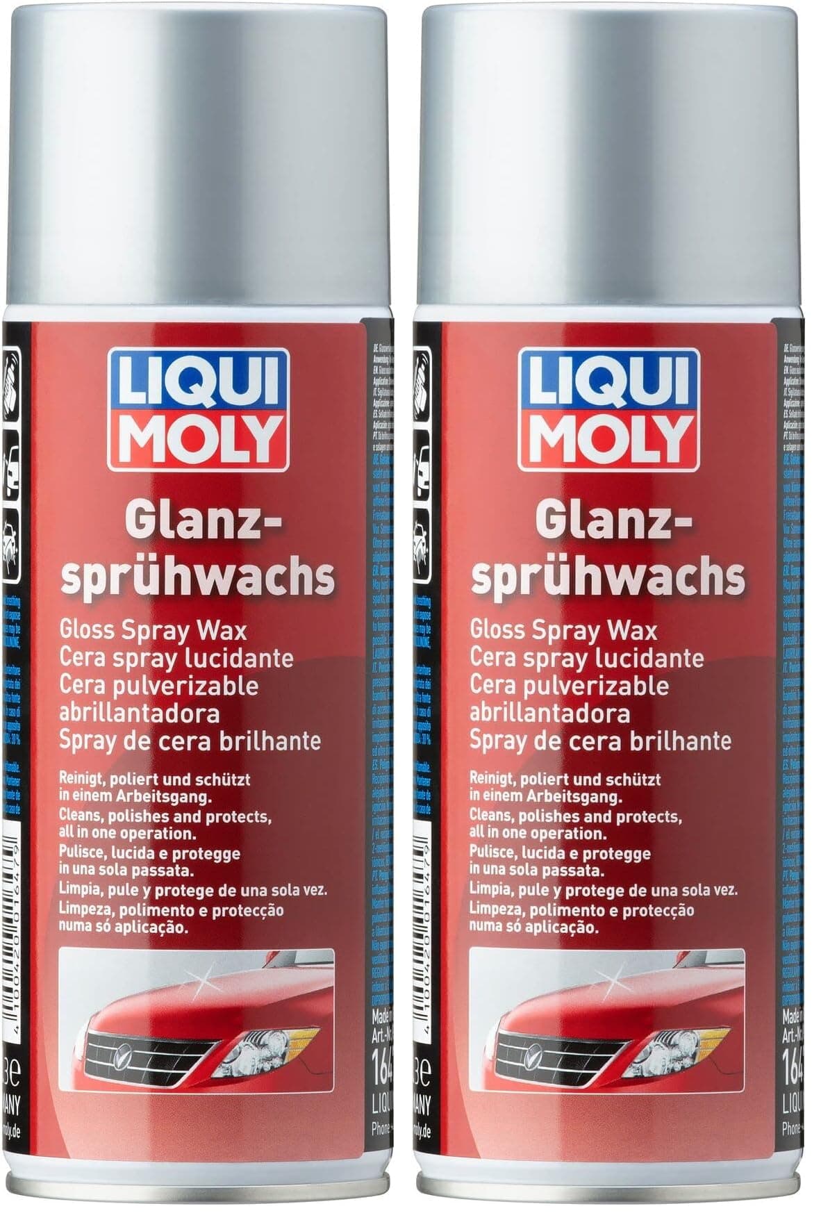 Liqui Moly Cera pulverizable abrillantadora, 400 ml, Compación, Barniz, SKU 1647 (Paquete de 2)