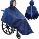 Poncho de lluvia reflectante de alto brillo para silla de ruedas, poncho de lluvia impermeable( para personas mayores) para silla de ruedas
