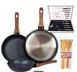 Set de 3 sartenes de aluminio forjado 20/24/28 cm